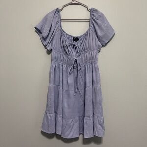 Vici blue Tie-Front dress